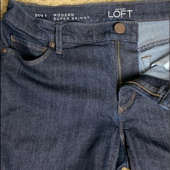 Ann Taylor Loft modern skinny jean dark rinse 4T - Picture 7 of 11